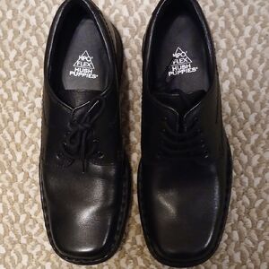 Hush Puppies Black Leather Oxfords